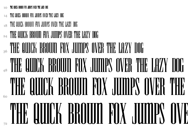 HFF Iconic Ionic font waterfall